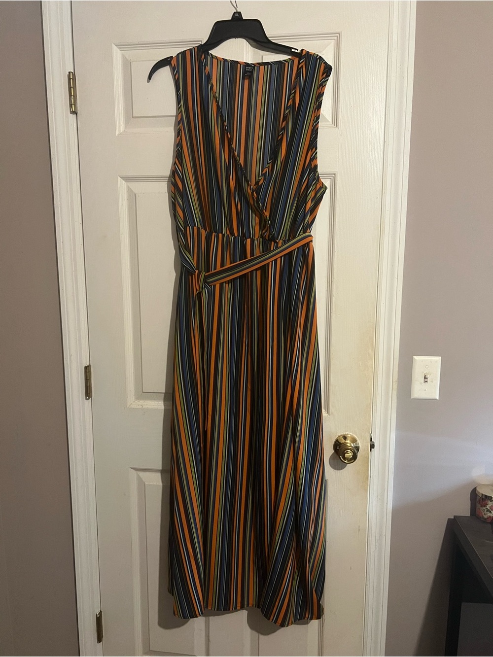 Striped Sleeveless Maxi Dress in Multi-Color